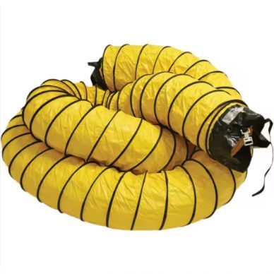 Flexible PVC ventilation duct | air supply / exhaust hose | 14" | 0.45 mm | for high temperature | yellow 1 Flexible PVC ventilation duct | air supply / exhaust hose | 14" | 0.45 mm | for high temperature | yellow 1