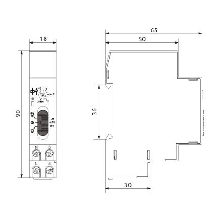 Реле для освещения лестницы | 16A | 220-240V | 2000W | FRT14 6 2 Реле для освещения лестницы | 16A | 220-240V | 2000W | FRT14 6 2