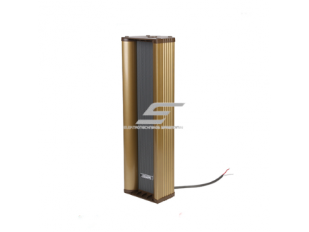 Lauko sieninė garso kolonėlė | atspari vandeniui | 100V | 30W | aliuminio korpusas | 3x4" žemadažnis + 1x2.5" aukštadažnis garsiakalbis | auksinė Lauko sieninė garso kolonėlė | atspari vandeniui | 100V | 30W | aliuminio korpusas | 3x4" žemadažnis + 1x2.5" aukštadažnis garsiakalbis | auksinė