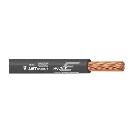 Wire 6mm2 | copper | flexible | single-core | multi-core | H07V-K 6 | (1m) | black