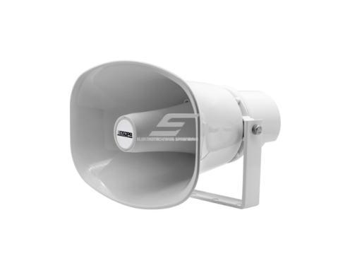 Lauke montuojamas garsiakalbis | kriaušė | lauko pranešimų sistema | 70V/100V | 30W | tvirtas ABS korpusas | balta Lauke montuojamas garsiakalbis | kriaušė | lauko pranešimų sistema | 70V/100V | 30W | tvirtas ABS korpusas | balta