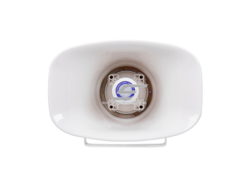 Lauke montuojamas garsiakalbis | kriaušė | lauko pranešimų sistema | 70V/100V/8Ω | 50W | IP66 | tvirtas ABS korpusas | balta 2