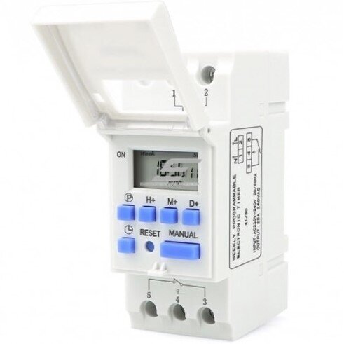 Modułowy | Cyfrowy przekaźnik czasowy (timer) | Tygodniowy | DIN | 16(8)A | 230V | 1NO+1NC Modułowy | Cyfrowy przekaźnik czasowy (timer) | Tygodniowy | DIN | 16(8)A | 230V | 1NO+1NC