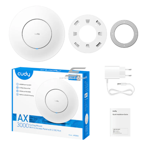 Punkt dostępowy ścienny/sufitowy | Nadajnik sieci bezprzewodowej | Wi-Fi | 5 GHz + 2.4 GHz | IP65 | 2402 + 574 Mb/s | Zasilanie PoE 4