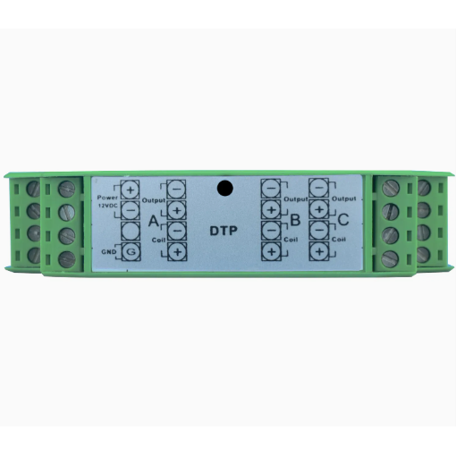 Three-phase Rogowski coil integrator for DIN rail | 6000 A | 85 mV/kA | 4–20 mA | For AC current measurement | DTP.3  2