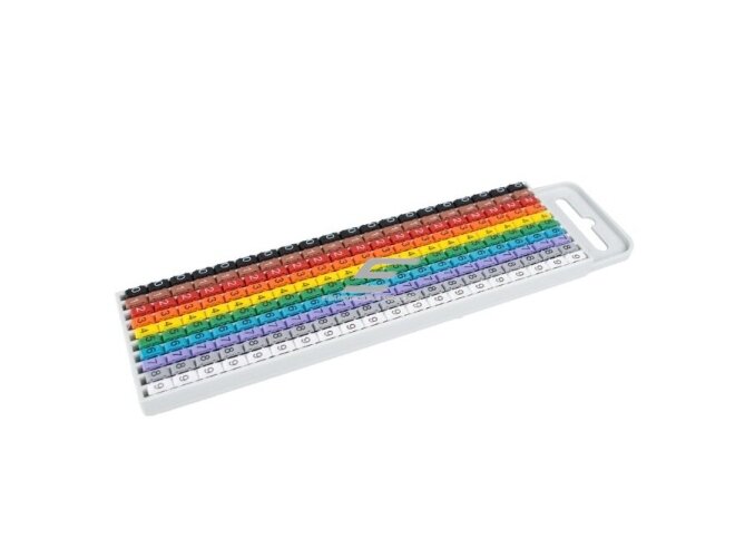 Laidų | kabelių identifikavimo ir markiravimo žymeklių rinkinys su simboliais 0-9 | laidams 1,5-2,5mm² | 200vnt. | Solera Laidų | kabelių identifikavimo ir markiravimo žymeklių rinkinys su simboliais 0-9 | laidams 1,5-2,5mm² | 200vnt. | Solera