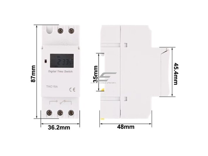 Modulinė | skaitmeninė laiko relė | laikmatis | savaitinė | DIN | 16(8)A | 230V | 1NO+1NC 2 Modulinė | skaitmeninė laiko relė | laikmatis | savaitinė | DIN | 16(8)A | 230V | 1NO+1NC 2