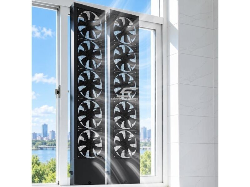 Lango ventiliatorius oro ištraukimui | stumdomam langui | 44W | 1500-1550mm | 230V | plastikas | juodas 4 Lango ventiliatorius oro ištraukimui | stumdomam langui | 44W | 1500-1550mm | 230V | plastikas | juodas 4