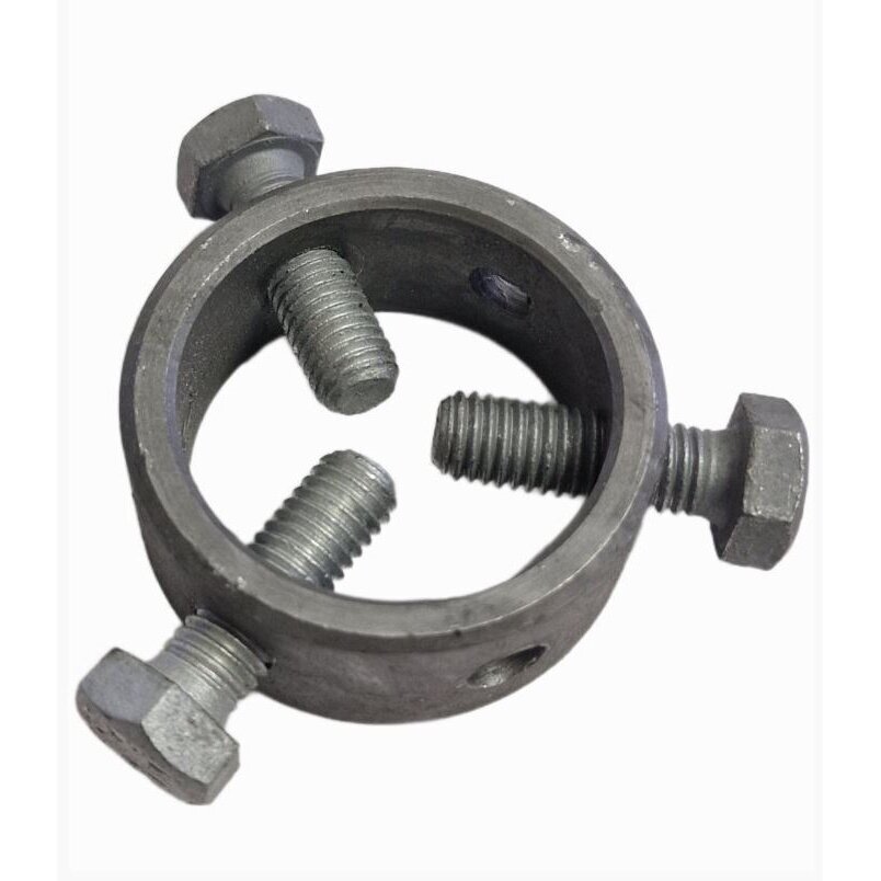 Guy wire ring for passive Franklin-type aluminum alloy lightning rods | Rd32mm | hot-dip galvanized steel