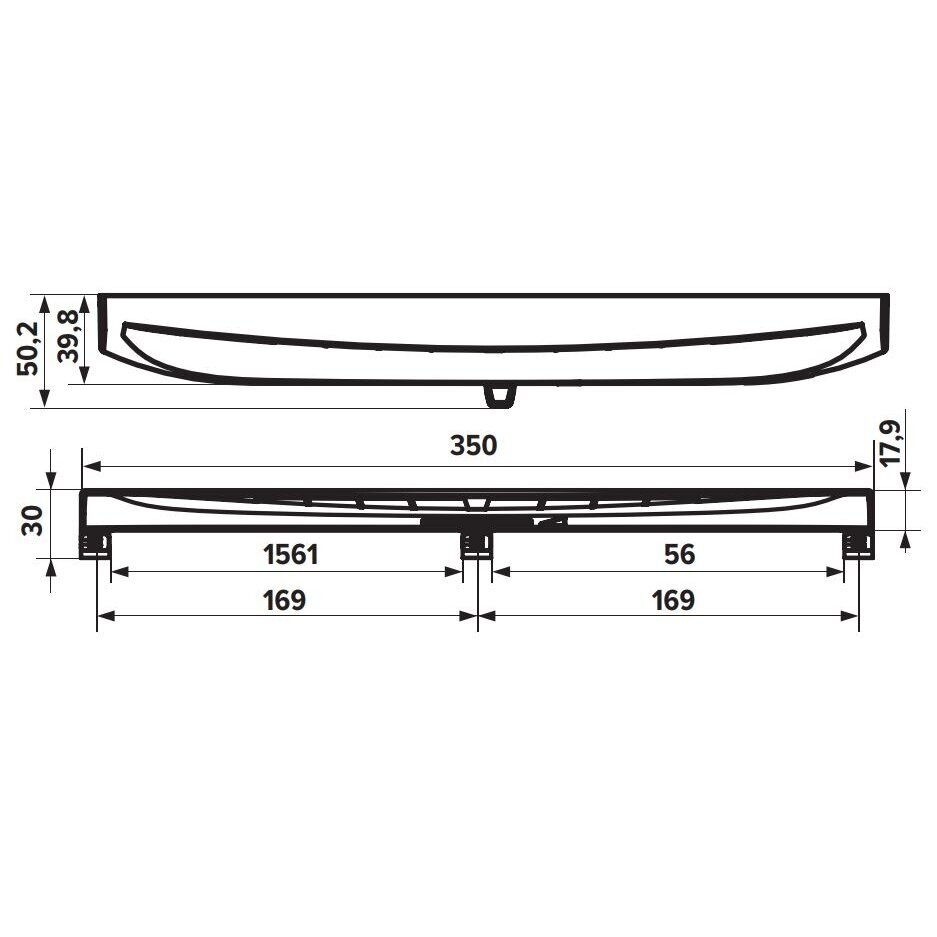 Window trickle vent | adjustable | with G3 filter | 350 mm | white | no-drill installation | 350LVB 5