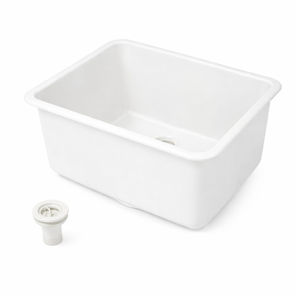 Laboratory PP sink | chemical-resistant | 55×45 cm | one-piece ...