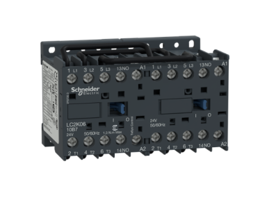 LC2K reversinis kontaktorius | 3P | 6A | 230VAC ritė | 3NO pagalbiniai kontaktai | elektros variklių ir valdymo grandinėms