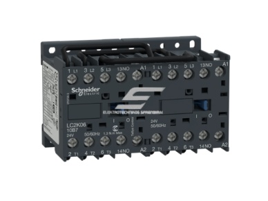LP2K reversinis mini kontaktorius | 3P | 12A | 5,5kW | 24VAC ritė | 1NA pagalbinis kontaktas | elektros variklių ir valdymo grandinėms LP2K reversinis mini kontaktorius | 3P | 12A | 5,5kW | 24VAC ritė | 1NA pagalbinis kontaktas | elektros variklių ir valdymo grandinėms