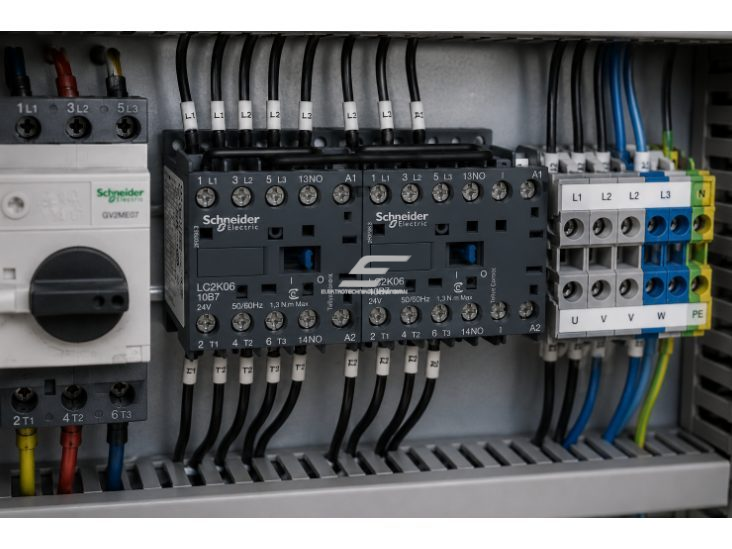 LC2K reversinis kontaktorius | 3P | 6A | 230VAC ritė | 3NO pagalbiniai kontaktai | elektros variklių ir valdymo grandinėms 1 LC2K reversinis kontaktorius | 3P | 6A | 230VAC ritė | 3NO pagalbiniai kontaktai | elektros variklių ir valdymo grandinėms 1