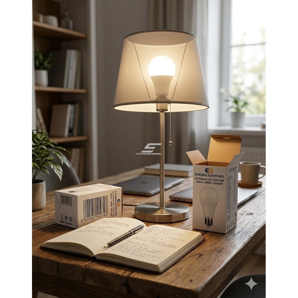 LED spuldze | E27 | A80 | 20W | 3200 lm | 4000K | 160 lm/W | paredzēta intensīvam apgaismojumam | EUROBELEUCHTUNG 2 LED spuldze | E27 | A80 | 20W | 3200 lm | 4000K | 160 lm/W | paredzēta intensīvam apgaismojumam | EUROBELEUCHTUNG 2