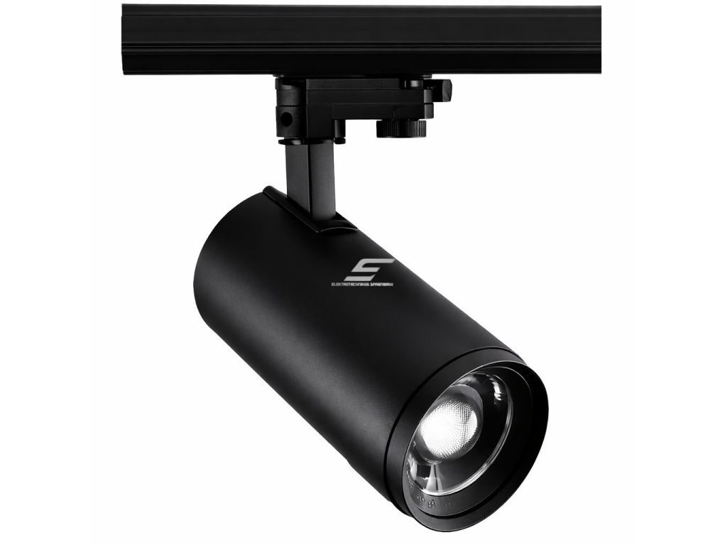 LED bėgelinis šviestuvas | 25W | 1500lm | reguliuojamas 10–55° | CCT 3000K/4000K/5000K | CRI≥90 | TRIAC dimming | juodas