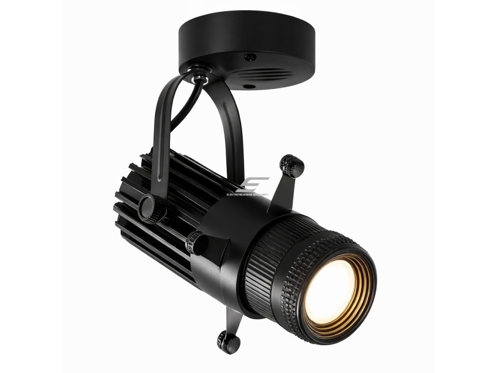 LED kryptinis lubinis šviestuvas | COB | 7 W | 240 lm | reguliuojamas kampas | dimeriuojamas | 3500 K | juodas | IP44 | aliuminis LED kryptinis lubinis šviestuvas | COB | 7 W | 240 lm | reguliuojamas kampas | dimeriuojamas | 3500 K | juodas | IP44 | aliuminis
