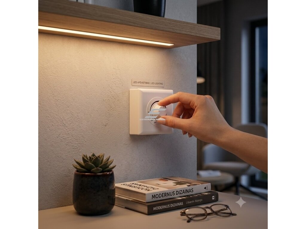 LED pritemdymo valdiklis | dimeris | 0-10VDC | virštinkinis/potinkinis 1 LED pritemdymo valdiklis | dimeris | 0-10VDC | virštinkinis/potinkinis 1