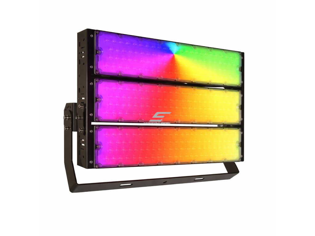 LED prožektorius | RGB / RGBW / RGBCW | 600W | 54000 lm | 20–90° kampas | RF nuotolinis valdymas | IP65 | lauko apšvietimas parkams, pastatams, reklamoms
