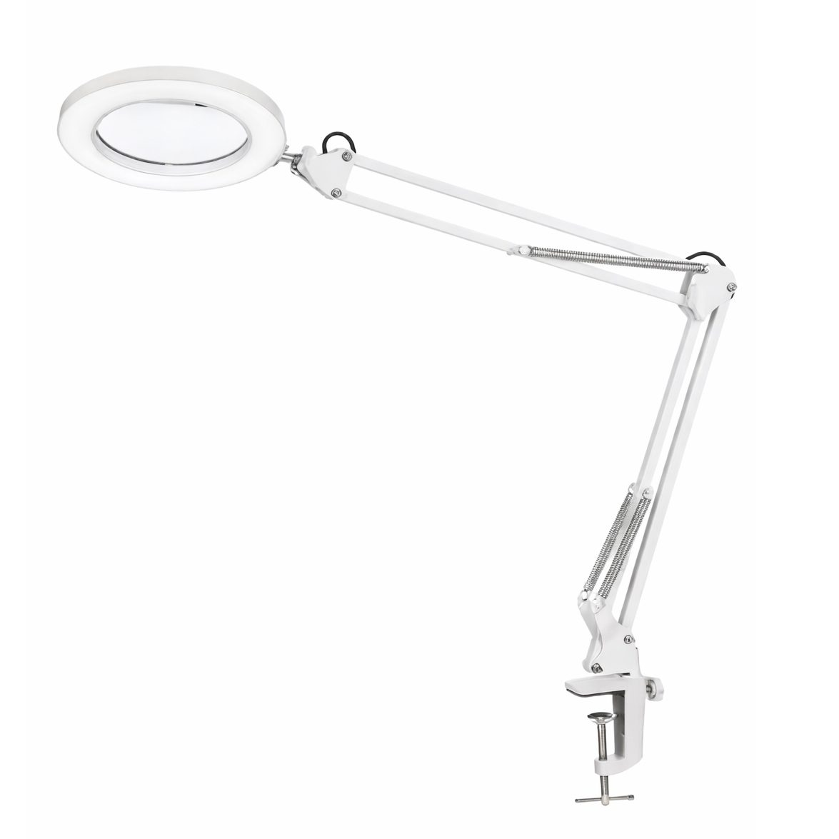 Table LED work lamp with magnifier and clamp | 3000–6000K | adjustable brightness | Touch control | flexible holder | aluminum корпус | white Table LED work lamp with magnifier and clamp | 3000–6000K | adjustable brightness | Touch control | flexible holder | aluminum корпус | white