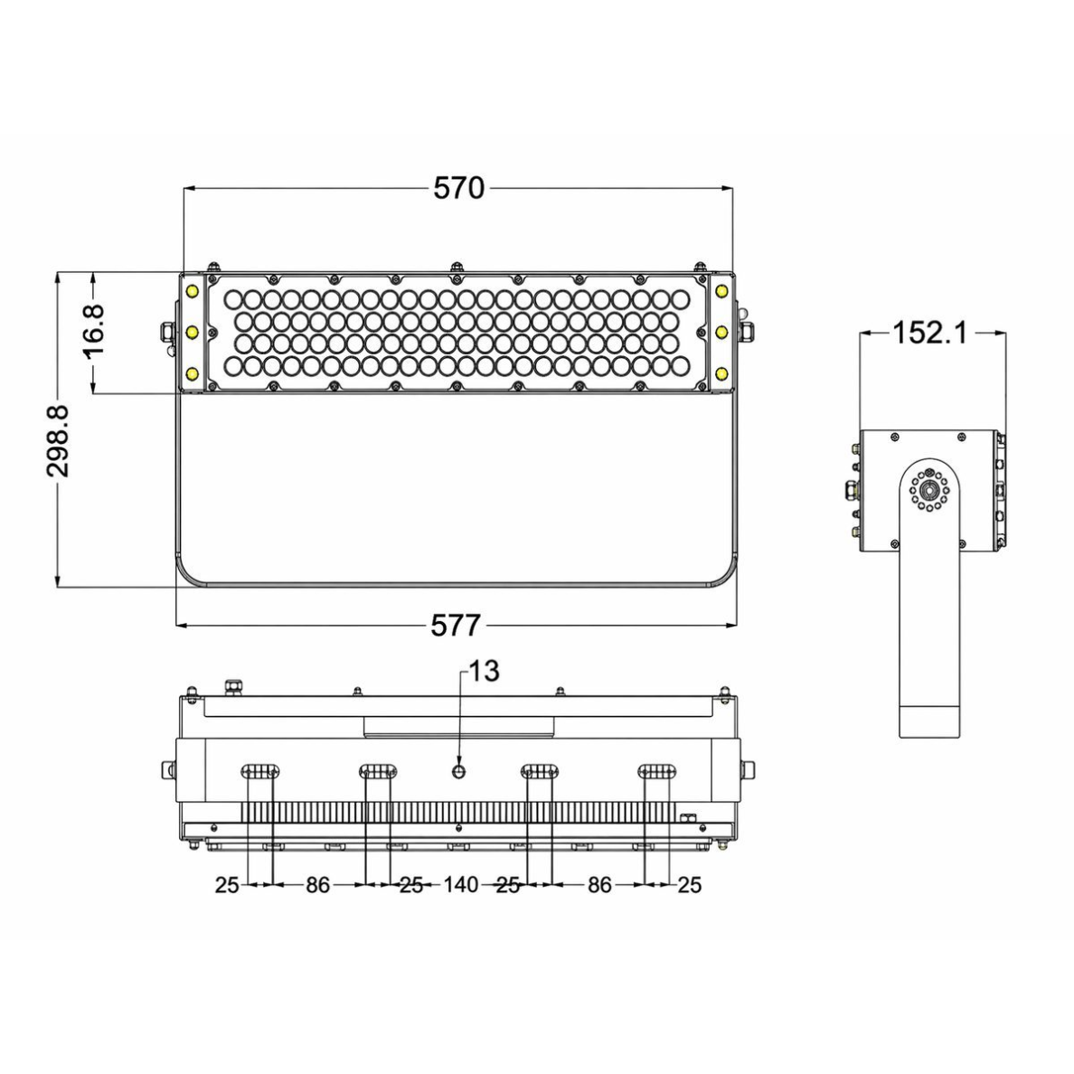 Naświetlacz LED RGB | 250W | sterowanie DMX | 96x3W | IP65 | AC 100–277V | 20°–90° | ściemnialny | do oświetlenia zewnętrznego, elewacji i architektonicznego 2 Naświetlacz LED RGB | 250W | sterowanie DMX | 96x3W | IP65 | AC 100–277V | 20°–90° | ściemnialny | do oświetlenia zewnętrznego, elewacji i architektonicznego 2