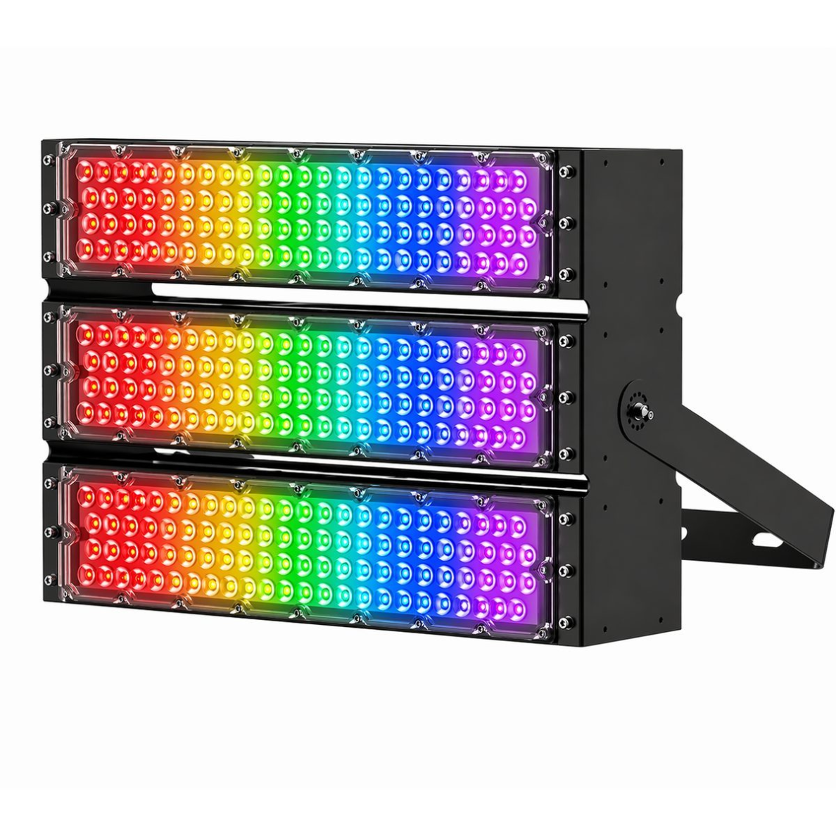 Naświetlacz LED RGB | 750W | sterowanie DMX | 288x3W | IP65 | AC 100–277V | 20°–90° | ściemnialny | do oświetlenia zewnętrznego, fasad i architektury Naświetlacz LED RGB | 750W | sterowanie DMX | 288x3W | IP65 | AC 100–277V | 20°–90° | ściemnialny | do oświetlenia zewnętrznego, fasad i architektury