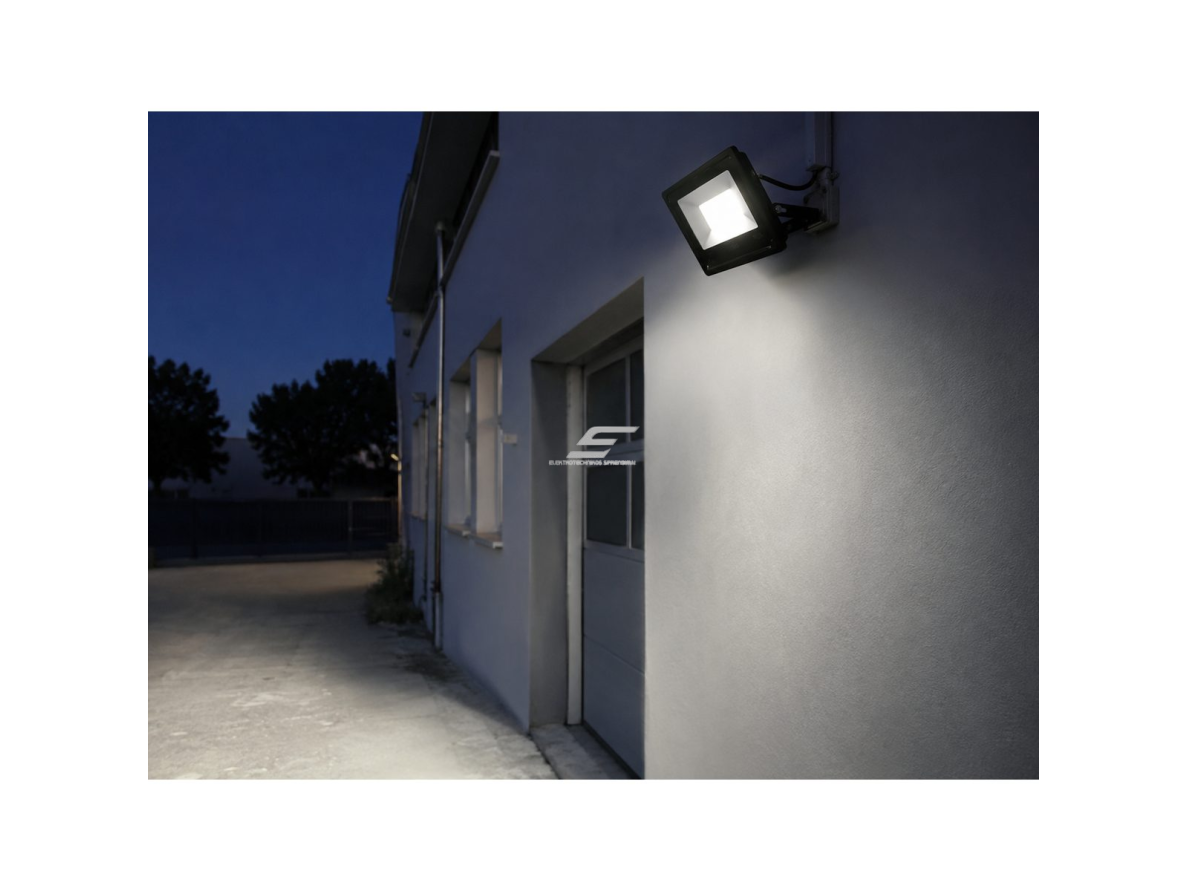 LED lauko teritorijos prožektorius | 20W | 230V | 4000K | 1600lm | IP65 | SMD | juodas | LEDOM | 5907777470409 2