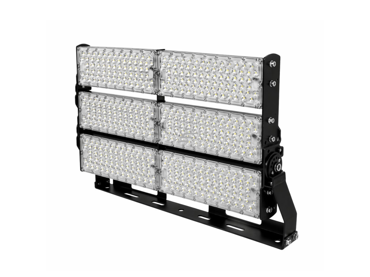 LED prožektorius | 720W | 108000lm | 3000K | 650x118x468mm | IP66 | aliuminis korpusas | profesionaliam lauko apšvietimui