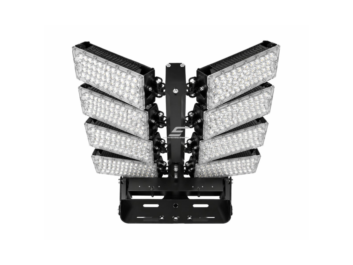 LED prožektorius | modulinis reguliuojamas | 1200W | 180000lm | 4000K | 694x268x987mm | IP66 | aliuminis korpusas | profesionaliam stadionų ir pramonės apšvietimui LED prožektorius | modulinis reguliuojamas | 1200W | 180000lm | 4000K | 694x268x987mm | IP66 | aliuminis korpusas | profesionaliam stadionų ir pramonės apšvietimui