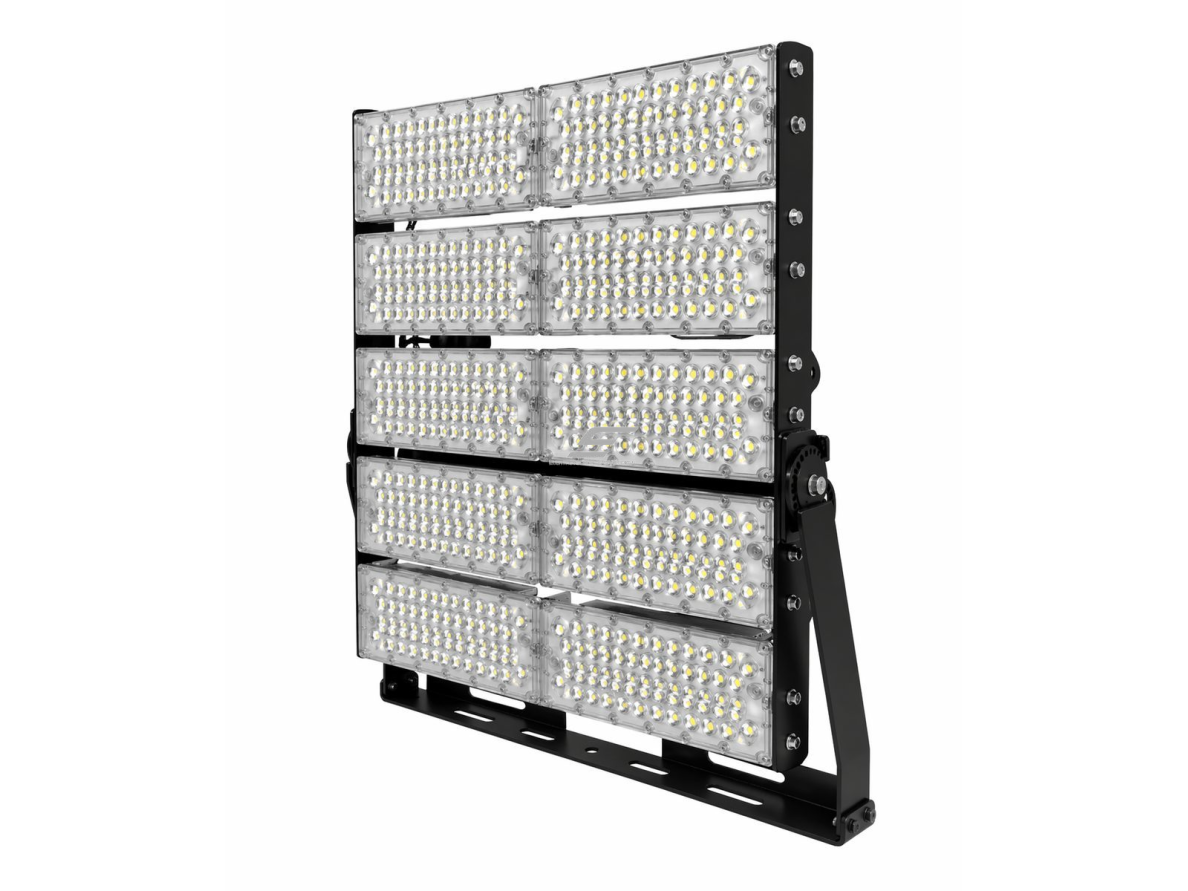 LED prožektorius | 1200W | 180000lm | 5700K–6500K | 667x133x597mm | IP66 | aliuminis korpusas | profesionaliam lauko apšvietimui