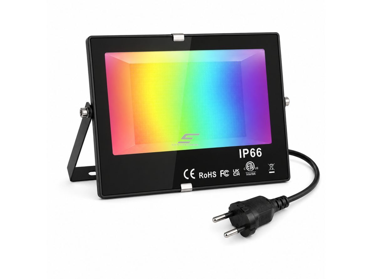 LED RGB išmanus lauko prožektorius | su APP valdymu | 30W | RGB + šiltai balta 2700K | IP66 | 7900lm | aliuminis korpusas