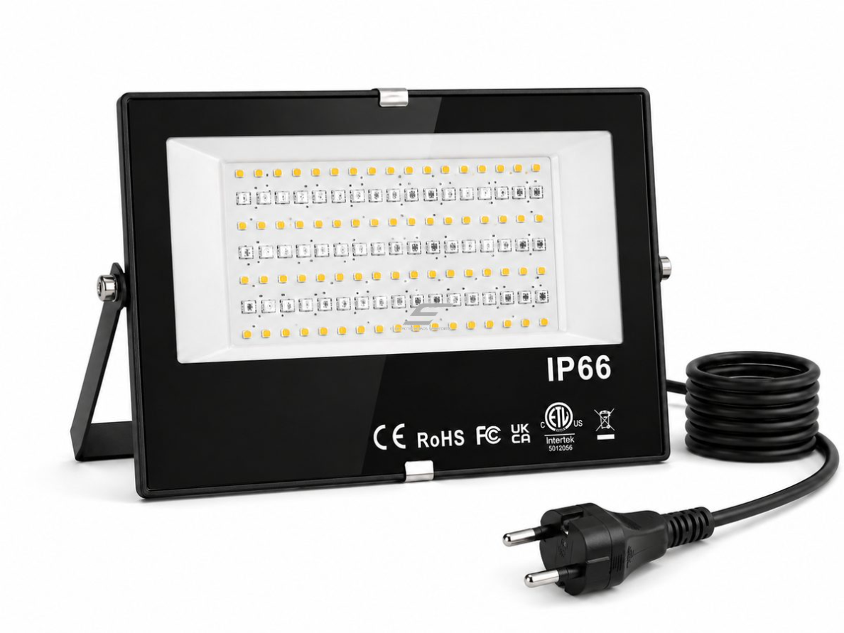 LED RGB išmanus lauko prožektorius | su APP valdymu | 80W | RGB + šiltai balta 2700K | IP66 | 7900lm | aliuminis korpusas 1 LED RGB išmanus lauko prožektorius | su APP valdymu | 80W | RGB + šiltai balta 2700K | IP66 | 7900lm | aliuminis korpusas 1