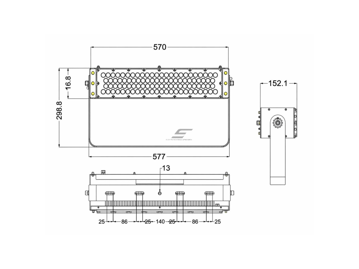 LED RGB prožektorius | 250W | DMX valdymas | 96x3W | IP65 | AC 100–277V | 20°–90° | dimeriuojamas | lauko, fasadų ir architektūriniam apšvietimui 2