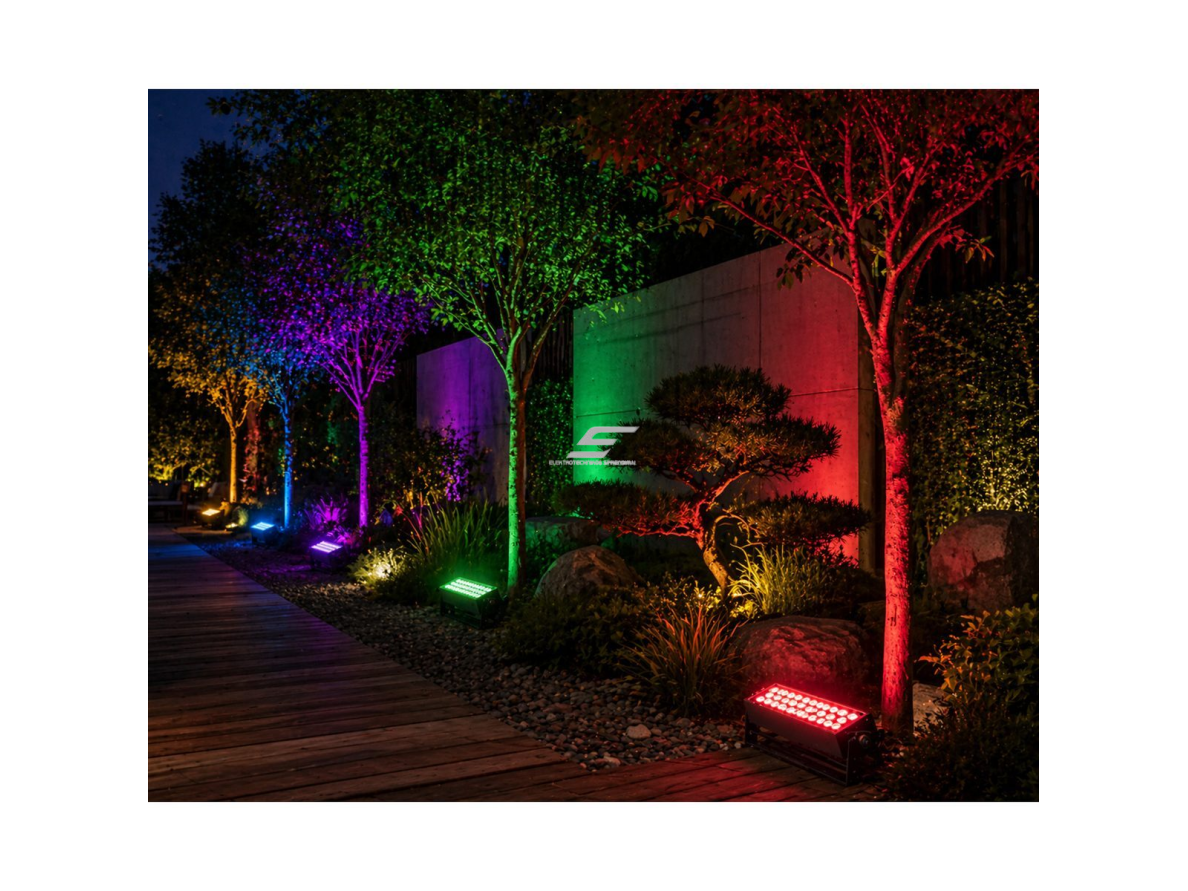 LED RGB prožektorius | 50W | 2740lm | IP65 | AC100–277V | nuotolinis valdymas | 60°/90° | lauko ir vidaus dekoratyviniam apšvietimui 4