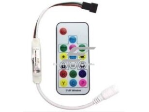 LED juostų šviesos efektų RF valdiklis | 5-24VDC | ant laido | su 17 klavišų pulteliu | valdymas radijo bangomis | C-8210 | 4772124002678 LED juostų šviesos efektų RF valdiklis | 5-24VDC | ant laido | su 17 klavišų pulteliu | valdymas radijo bangomis | C-8210 | 4772124002678