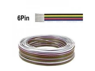 LED RGB juostos pajungimo maitinimo kabelis | 6pin | 18AWG LED RGB juostos pajungimo maitinimo kabelis | 6pin | 18AWG