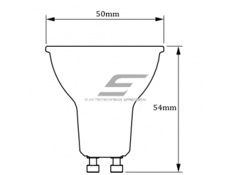 Kryptinė LED lemputė | stiklinė GU10 | 3,9W | 2700K | 265lm | 230V | Philips 1