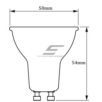 LED spuldze GU10 | 4,6W | 230V | 390lm | 4000K | Philips 1