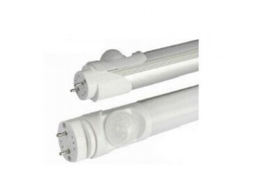 LED lempa T8 | G13 | 9W | 4000-4500K | 80-85lm/W | 230V | 60cm | PIR 30-100% | dvipusė