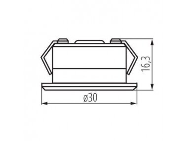 LED panelė | 1W | 230V | 4000K | 40lm | Ø30x16,3mm | įleidžiam | IP65 | Kanlux | IMBER | 23520 1 LED panelė | 1W | 230V | 4000K | 40lm | Ø30x16,3mm | įleidžiam | IP65 | Kanlux | IMBER | 23520 1