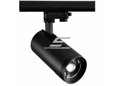 LED bėgelinis šviestuvas | 25W | 1500lm | reguliuojamas 10–55° | CCT 3000K/4000K/5000K | CRI≥90 | TRIAC dimming | juodas LED bėgelinis šviestuvas | 25W | 1500lm | reguliuojamas 10–55° | CCT 3000K/4000K/5000K | CRI≥90 | TRIAC dimming | juodas