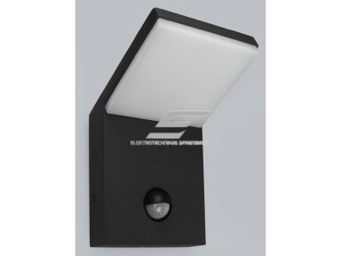 LED fasadinis | sieninis lauko šviestuvas | 9,5W | 230V | 2500-3000K | 680lm | su PIR judesio jutikliu | juodas | Preston LED fasadinis | sieninis lauko šviestuvas | 9,5W | 230V | 2500-3000K | 680lm | su PIR judesio jutikliu | juodas | Preston