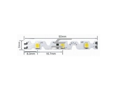 Nehermetiška LED juosta | 9,6W/m | 12V | 6500K | IP33 | 72LED/m Nehermetiška LED juosta | 9,6W/m | 12V | 6500K | IP33 | 72LED/m