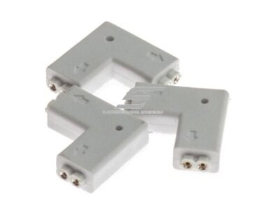 Kontaktas | jungtis LED juostai | 12V | 2pin | 8mm | L tipo | tvirtas Kontaktas | jungtis LED juostai | 12V | 2pin | 8mm | L tipo | tvirtas