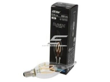 Filament LED lemputė E14 | 4W | 2700K | 470lm | F35 | 5901583249082 Filament LED lemputė E14 | 4W | 2700K | 470lm | F35 | 5901583249082