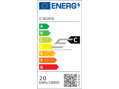 LED lemputė | E27 | A80 | 20W | 3200lm | 4000K | 160 lm/W | intensyviam apšvietimui | EUROBELEUCHTUNG LED lemputė | E27 | A80 | 20W | 3200lm | 4000K | 160 lm/W | intensyviam apšvietimui | EUROBELEUCHTUNG