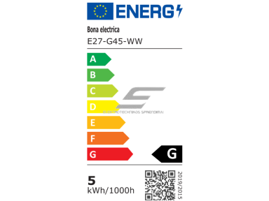LED lemputė E27 | G45 | 5W | 3000K | 400lm LED lemputė E27 | G45 | 5W | 3000K | 400lm