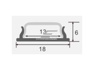 Profilis LED juostai | 3m | virštinkinis | 4772124004870 Profilis LED juostai | 3m | virštinkinis | 4772124004870