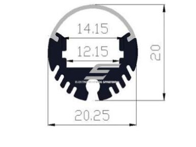 Profilis LED juostai | vamzdžio | F-tipo | 3m | 4772124004979 Profilis LED juostai | vamzdžio | F-tipo | 3m | 4772124004979