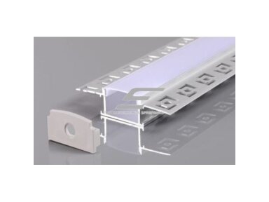 Profilis LED juostai | P-tipo | 3m | tinkuojamas (po tinku, gipsu) | 4772124005105 Profilis LED juostai | P-tipo | 3m | tinkuojamas (po tinku, gipsu) | 4772124005105
